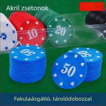 100 darab kevert poker zseton készlet Texas Hold’em és Mahjong játékokhoz – játékterembe