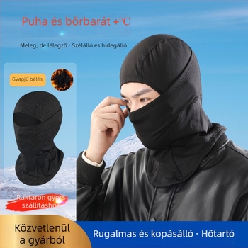 Téli fleece-béléssel bélelt kerékpáros balaklava, szélvédő síkapucni és sisak belső réteg