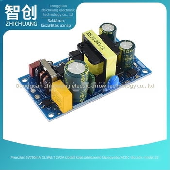 Pontos 5V 700mA (3,5 W) izolált kapcsolóüzemű tápegység, 12V 2A AC-DC léptető modul 22