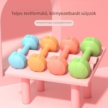 2 kg-os gumírozott kézi súlyzó pár otthoni edzéshez