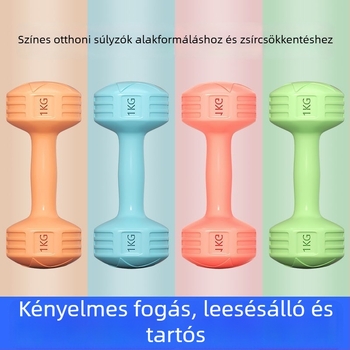2 kg-os gumírozott kézi súlyzó pár otthoni edzéshez