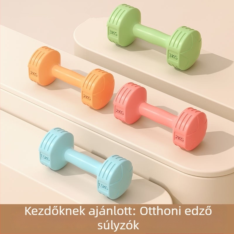 2 kg-os gumírozott kézi súlyzó pár otthoni edzéshez