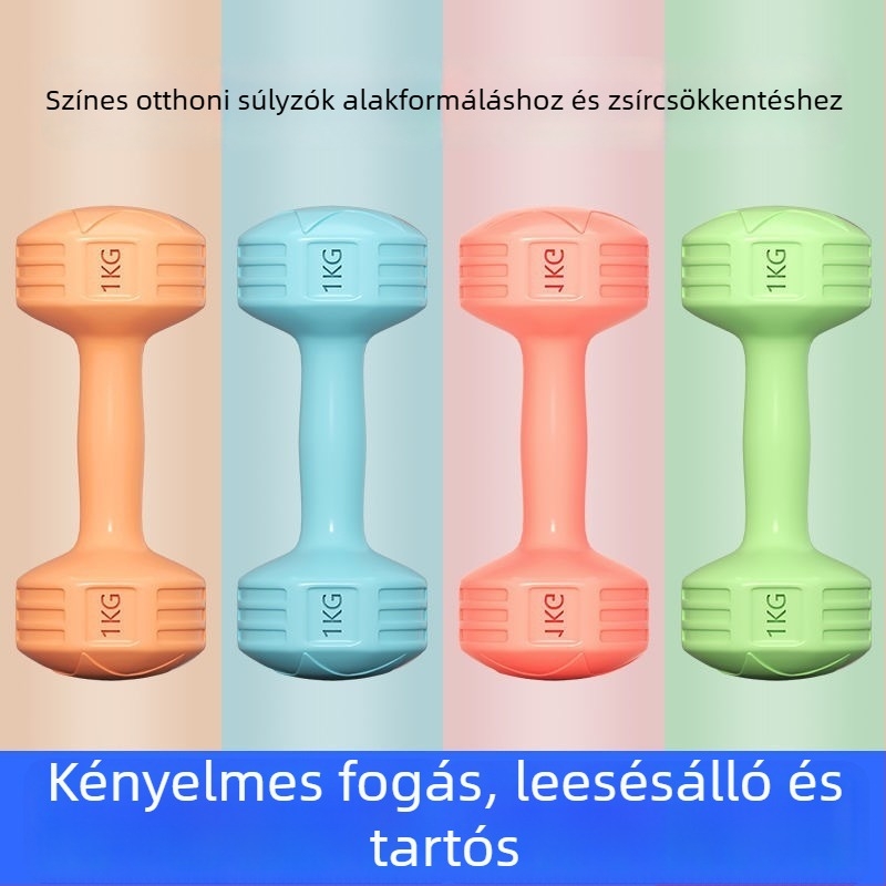 2 kg-os gumírozott kézi súlyzó pár otthoni edzéshez