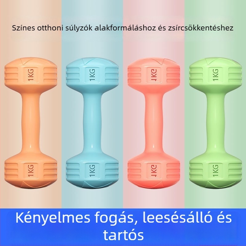 2 kg-os gumírozott kézi súlyzó pár otthoni edzéshez