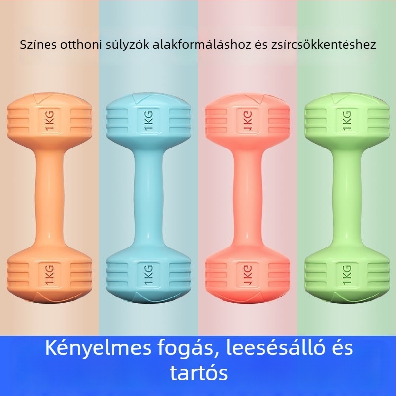 2 kg-os gumírozott kézi súlyzó pár otthoni edzéshez