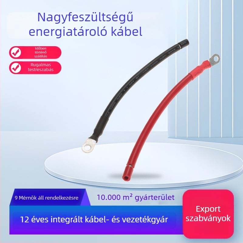Új energiátároló kábelköteg napelemes PV rendszerekhez, akkumulátor-modul és kondenzátor, nagyfeszültségű csatlakozó terminálok