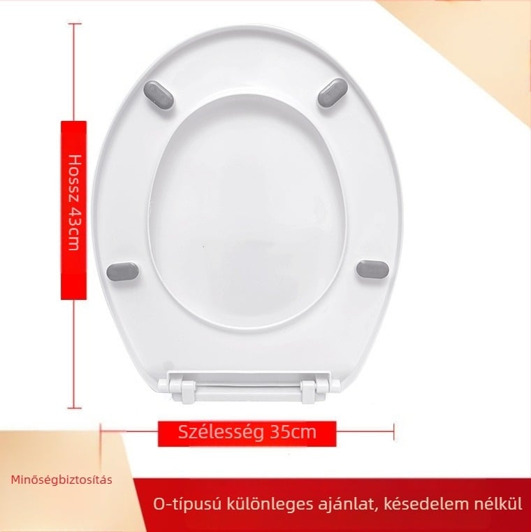 Vastagított WC-ülőke, törésálló fedél, állítható furatköz 9–19 cm