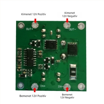 DC-AC inverter tábla 12V-ot AC24V-ba konvertál, különböző boost modulokkal: 9V–24V bemenet AC24V kimenet 3A; DC boost modul 9V–24V 5A; DC36V boost modul 24V–36V 5A.