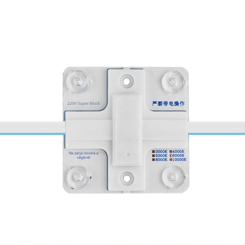 Négyzet alakú LED reklámvilágító panel, 68×68 mm, 4W, 220V, diffúz visszaverődés, SMD3030, CRI 85, beltéri világítás