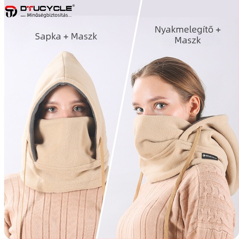 DTUCYCLE téli szélvédő és hideg elleni kerékpáros maszk – mindent egyben, uniszex, teljes arcvédelmet
