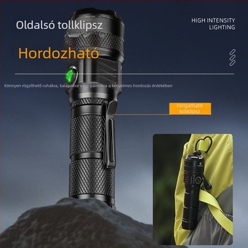 Yihu V8 extrém kiadású nagyfényű zseblámpa, fix fókuszú, mágneses végklipsz