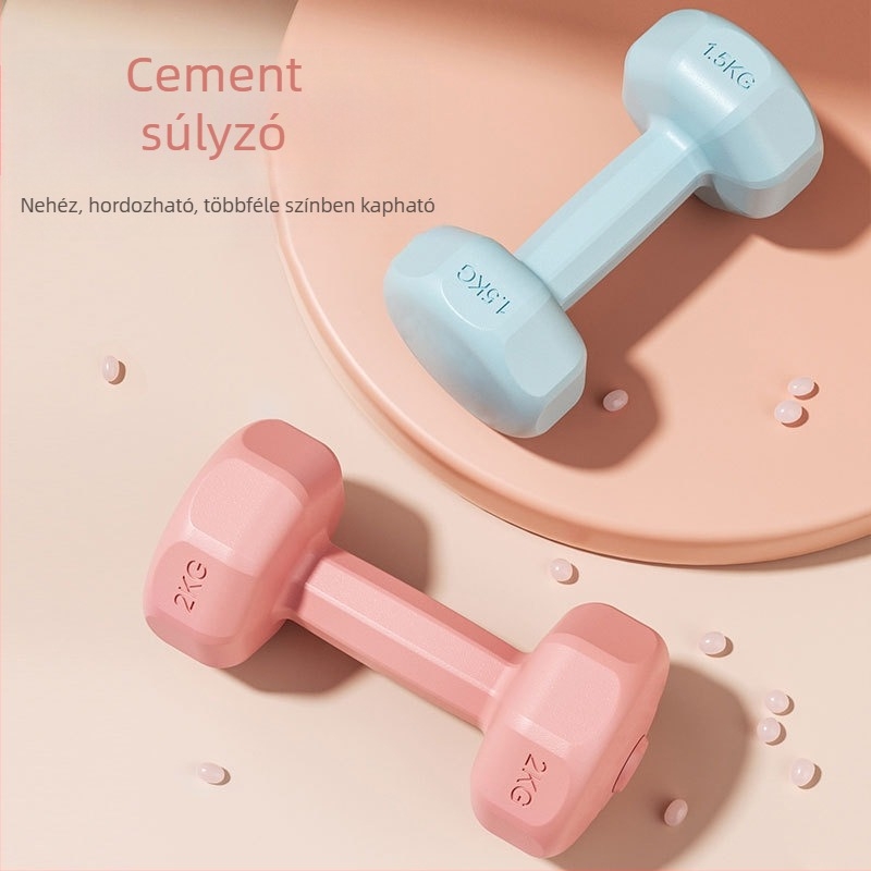 Cement súlyzók otthoni edzéshez, karok formázása, kezdő jóga gyakorlatok, hordozható fitnesz berendezés