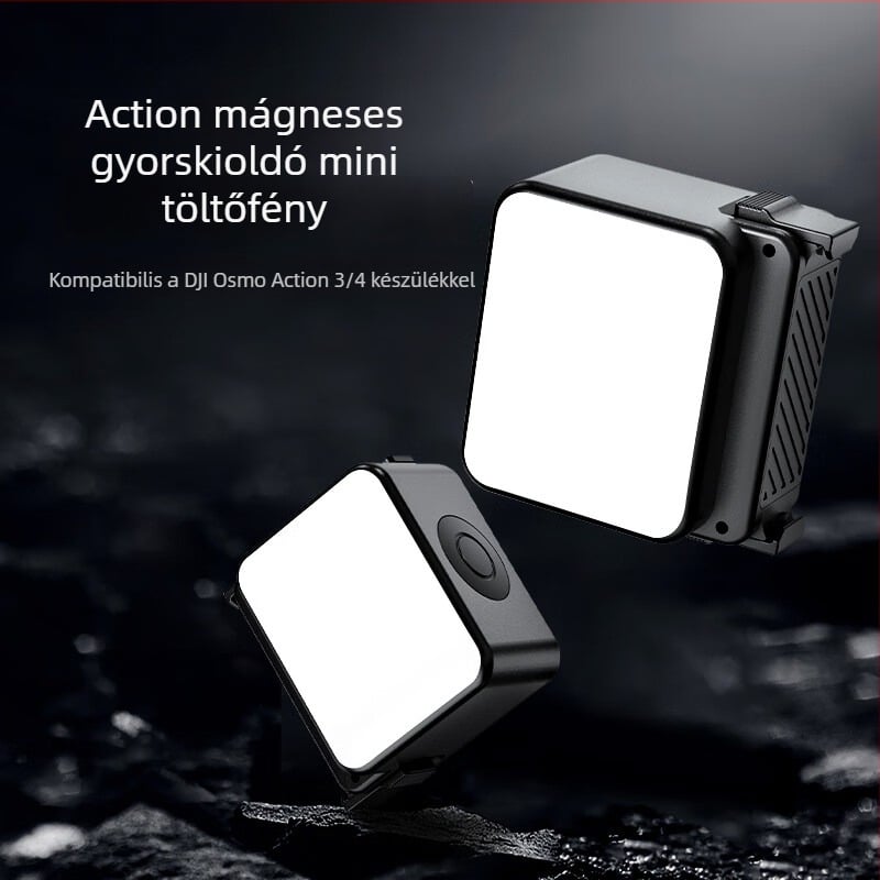 Action5 kompakt LED világítás Vlog felvételekhez, Type-C gyors töltés, mágneses gyorskioldó, mini fény három színhőmérséklettel