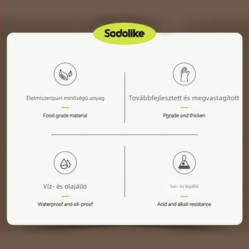 Sodolike nitril kesztyűk, élelmiszer-minőségűek, konyhai mosogatáshoz, egyszer használatos, hosszított hosszúságú, olajálló
