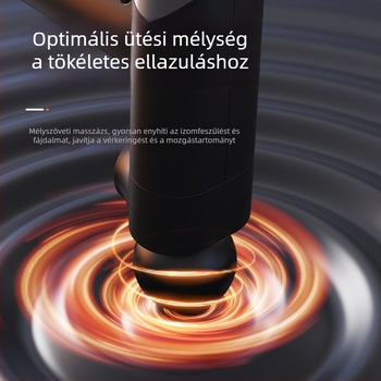 Tölthető hosszú nyélű fascia masszírozó hát- és lábizmok ellazítására – több formájú fejjel, otthoni használatra