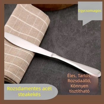 Rozsdamentes acélból készült steak kés nyugati konyhához, otthoni használatra, 1 darab