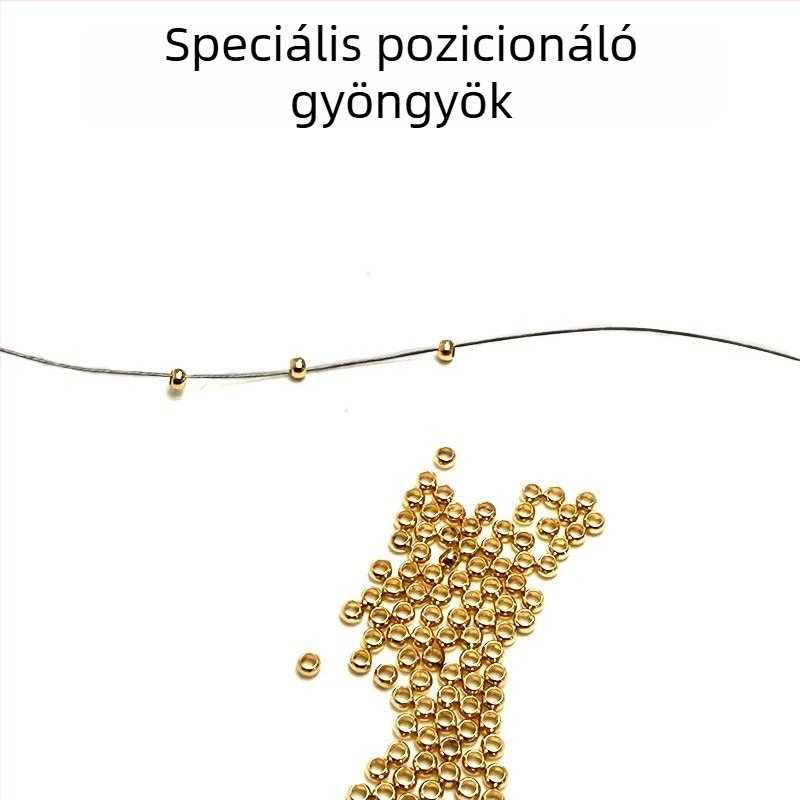 Réz pozicionáló gyöngy klipek – sík pozicionáló gyöngy, DIY ékszerkészítés kiegészítő, spacer gyöngy