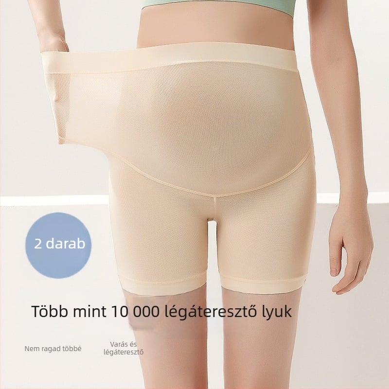 Személyre szabott kismama biztonsági leggings – nyári vékony, varrás nélküli, has támogatással