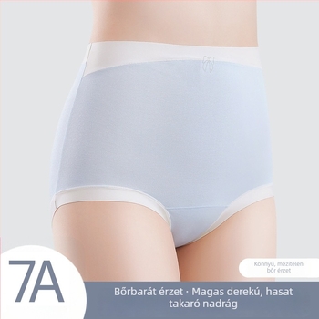 Pamut terhes nők számára készült magas derekú boxerszárú alsó minden terhességi szakaszhoz