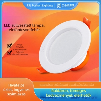 Foshan Lighting LED mennyezeti downlight, 8 cm-es nyílás, nappali plafon spotlámpa, 2.5 hüvelyk, 3W beépített fény