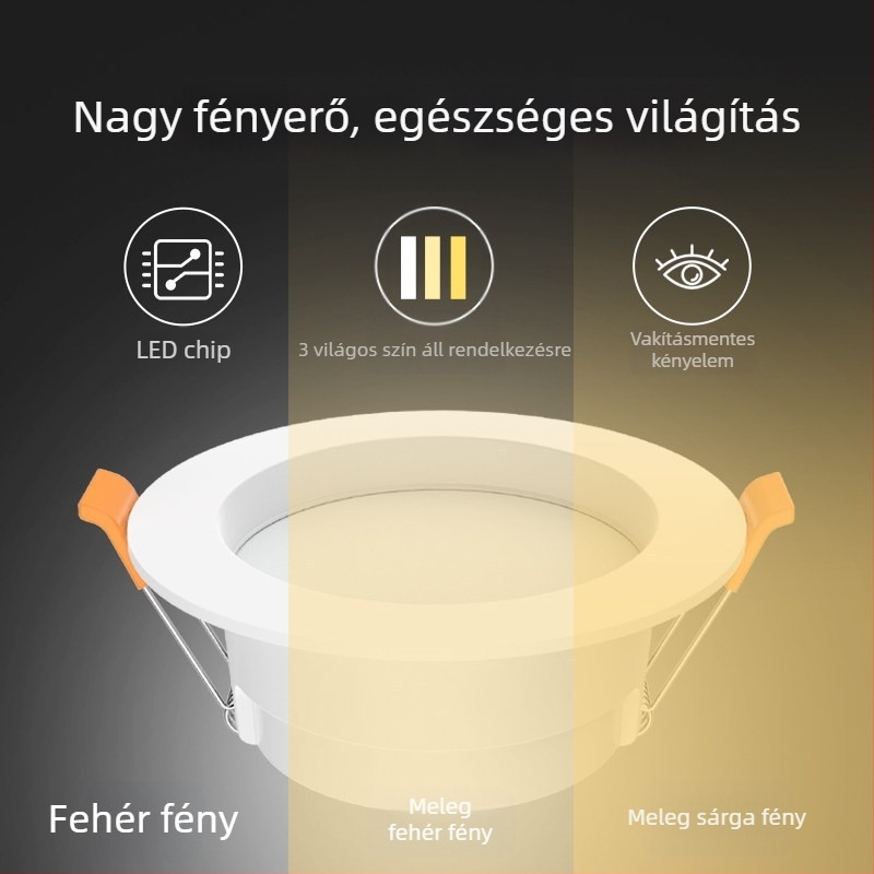 Foshan Lighting LED mennyezeti downlight, 8 cm-es nyílás, nappali plafon spotlámpa, 2.5 hüvelyk, 3W beépített fény