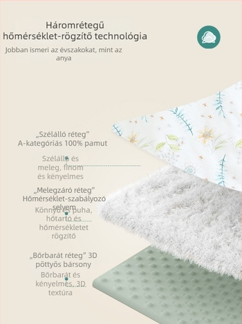 Újszülött babapléd tavasz–ősz, pamutból készült plüss takaró gyerekeknek (1–3 évesek)