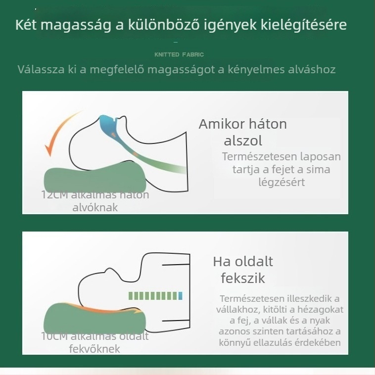 Természetes latex párna masszázs részecskékkel a nyaki gerinc támogatására és ápolására