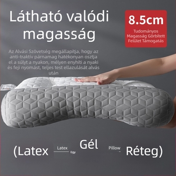 Latex nyaki gerincvédő párna belső maggal - pár, téglalap alakú, magasság 5-10 cm, súly 0,5-1 kg, felnőtteknek