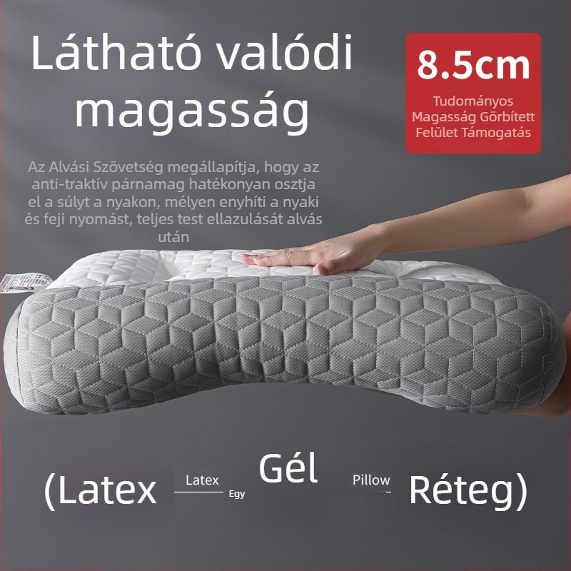 Latex nyaki gerincvédő párna belső maggal - pár, téglalap alakú, magasság 5-10 cm, súly 0,5-1 kg, felnőtteknek