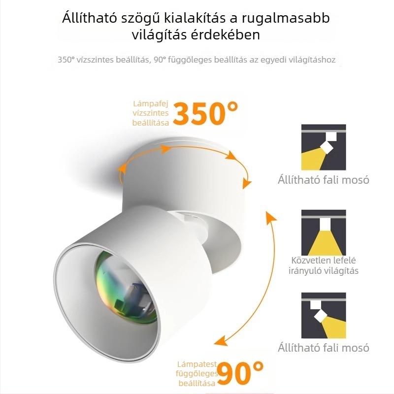 Beépített LED spotlámpa folyosóra és a nappaliba naplemente hangulattal, dekoratív falikép.