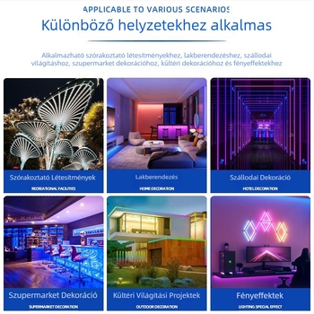 DMX512 LED-szalag, alacsony feszültség, teljes színű 5050 RGB LED-ek, programozható kültéri hajlékony LED-szalag