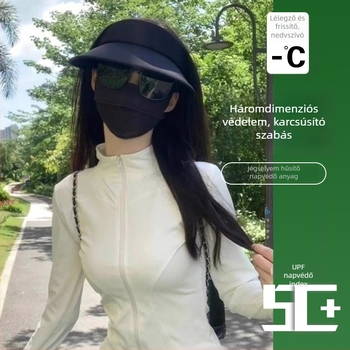 Női Ice Silk hosszú nyári kabát, UV-50+ védelem, könnyű, lélegző, kültéri tevékenyégegekhez