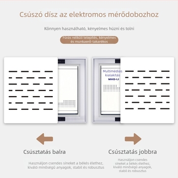 Lyukasztott elektromos mérődoboz dekoratív festménye, függőleges kivitel, multimédiás jelződoboz fedője, modern minimalista stílus