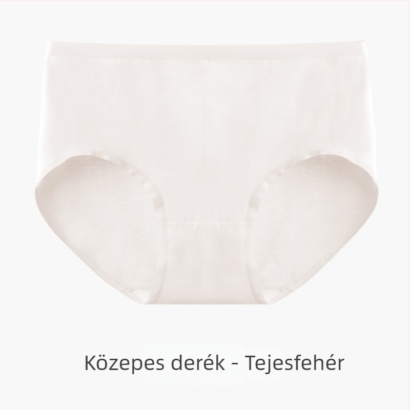 Női pamut seamless magas derekú alsónemű, 60-szálas hosszú szálú pamut, antibakteriális