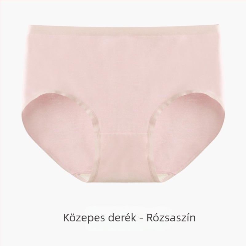 Női pamut seamless magas derekú alsónemű, 60-szálas hosszú szálú pamut, antibakteriális
