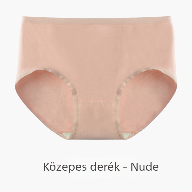 Női pamut seamless magas derekú alsónemű, 60-szálas hosszú szálú pamut, antibakteriális