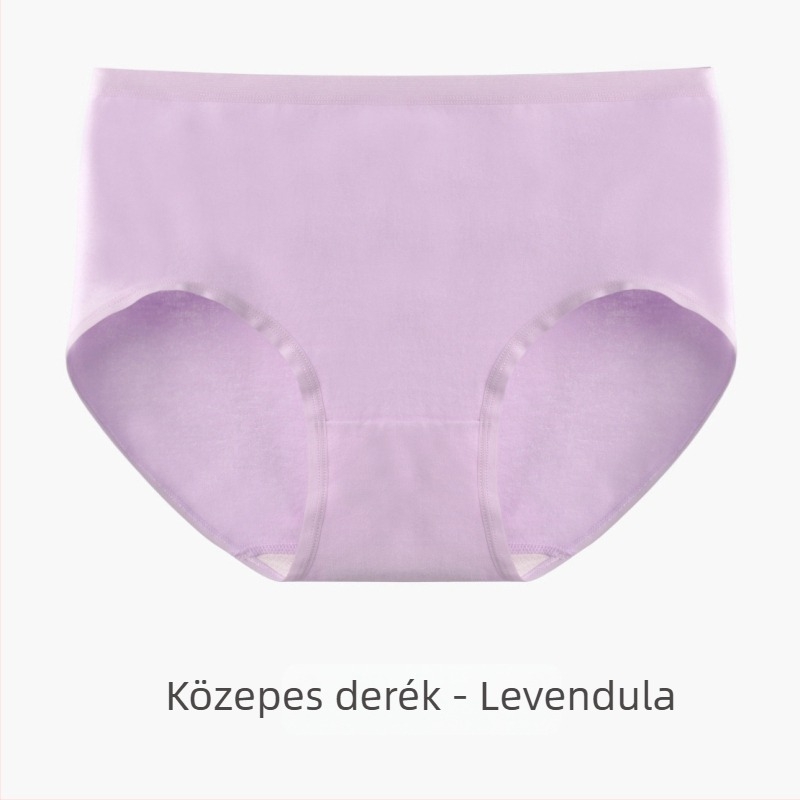 Női pamut seamless magas derekú alsónemű, 60-szálas hosszú szálú pamut, antibakteriális