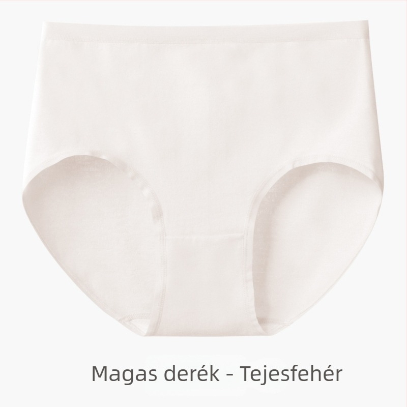 Női pamut seamless magas derekú alsónemű, 60-szálas hosszú szálú pamut, antibakteriális