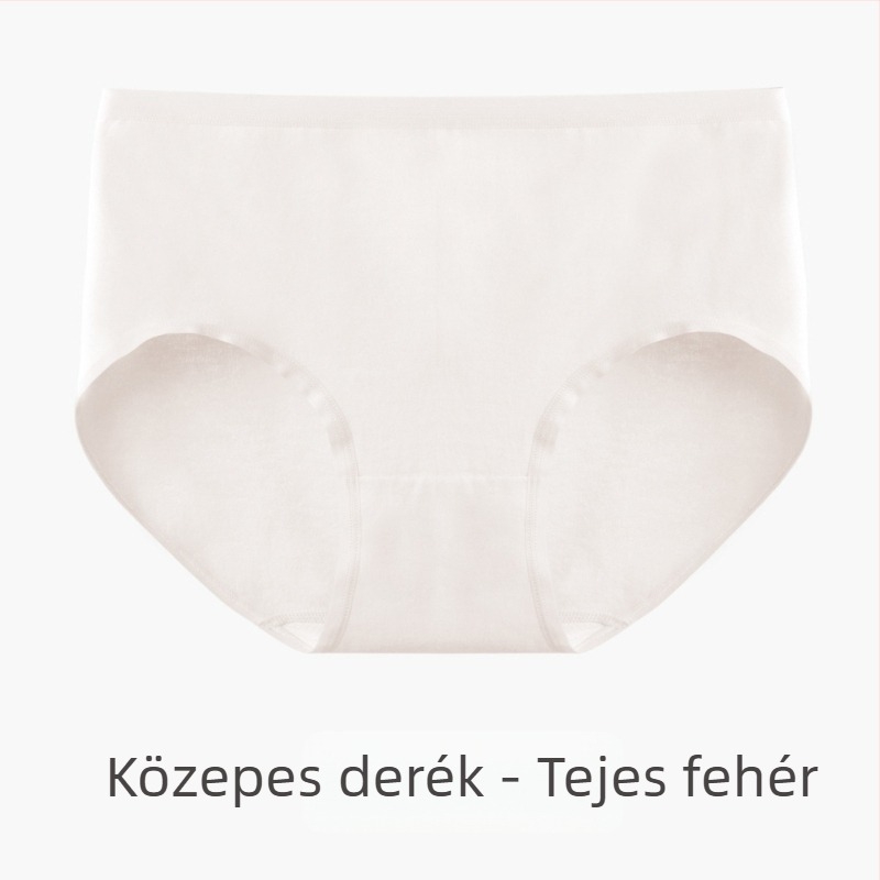 Női pamut seamless magas derekú alsónemű, 60-szálas hosszú szálú pamut, antibakteriális