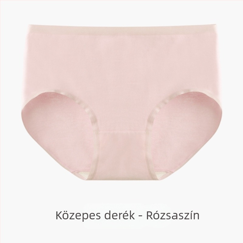 Női pamut seamless magas derekú alsónemű, 60-szálas hosszú szálú pamut, antibakteriális