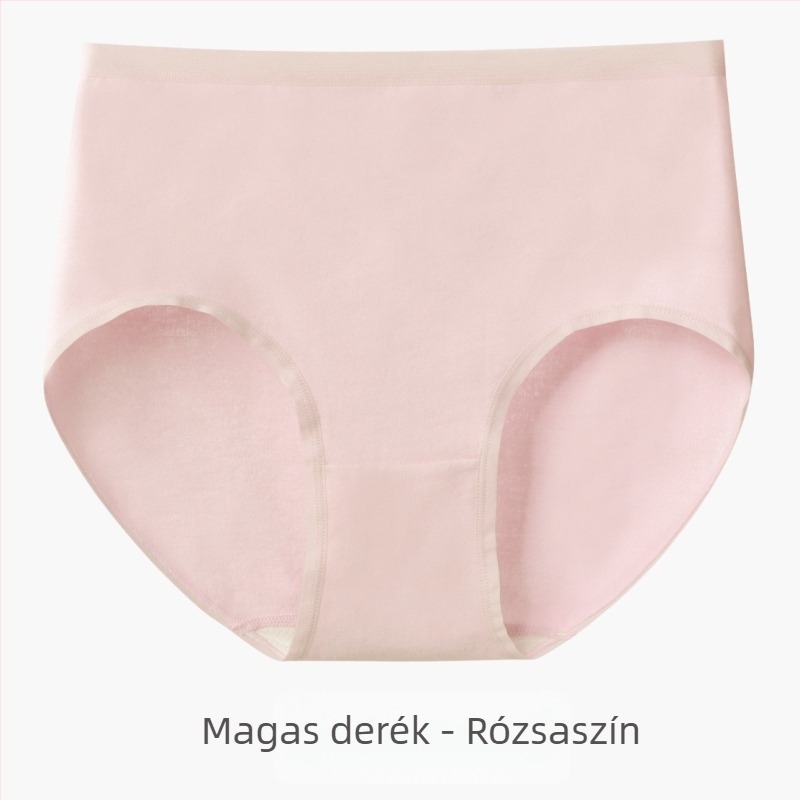 Női pamut seamless magas derekú alsónemű, 60-szálas hosszú szálú pamut, antibakteriális