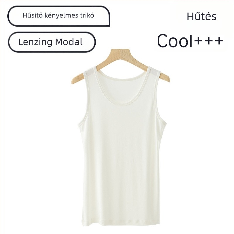 80-count Modal férfi aláöltözet sporthoz és edzéshez, lélegző alapréteg, ujjatlan felső, hűsítő érzés