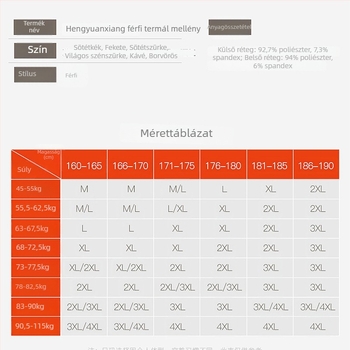 Férfi meleg, ujjatlan mellény plüss bélésével, egyszínű, téli viselet, őszi-téli 2022