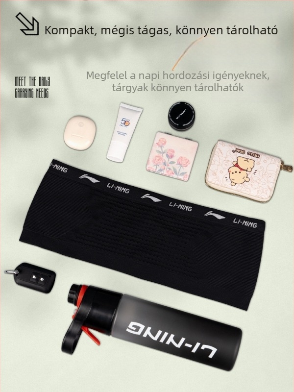 Li-Ning Uniszex futó deréköv telefontartó zsebbel – többfunkciós sport deréköv maratonhoz