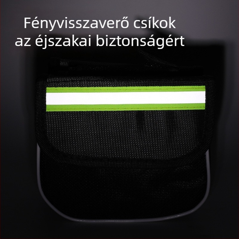 XW vászon 3‑in‑1 hegymászókerékpár táska: felsőcső és nyeregtáska kemény héjjal, méretek 15,5×5×12 cm