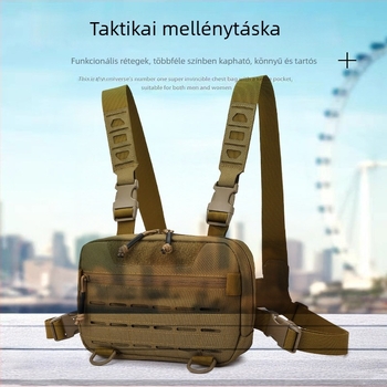 Új taktikai mellkas-táska kültéri sportokhoz, túrázáshoz és kempingezéshez, állítható vállpánttal