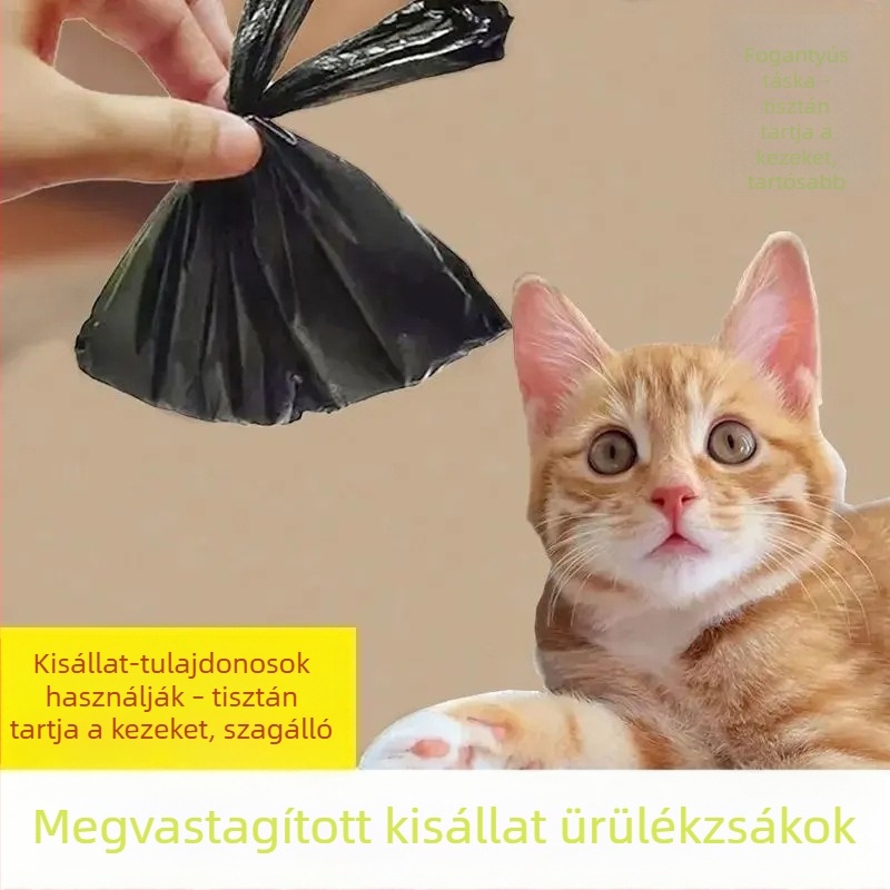 Macskaürülék zacskók, kis méretű háziállat-hulladék zacskók, egyszer használatos