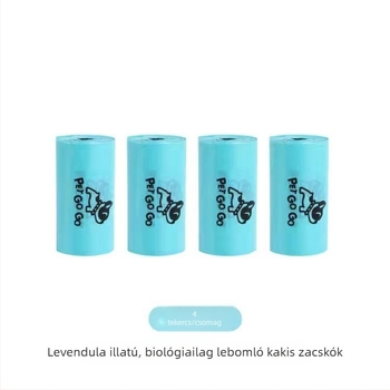 Biológiailag lebomló háziállat-ürülék zacskók, hordozható kutyaürülék zacskók és macskaalom hulladék zacskók, tekercsben
