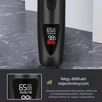 Chaoer LCD hajvágó készülék háziállatoknak, kutyáknak és macskáknak, 4 erősségi szint kijelzővel