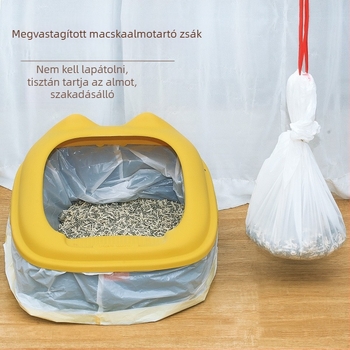 Nagy, vastag, egyszer használatos macskaalom-zsák macskatálhoz